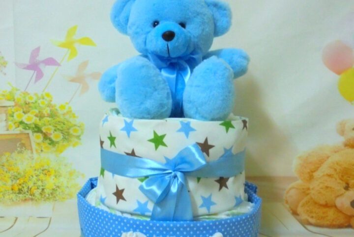 Blue bear 2όροφη τουρτοπάνα