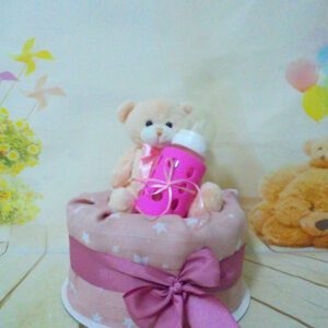 Little baby pink μωρότουρτα diaper cake