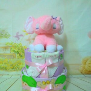 Pink Elephant 2όροφη μωρότουρτα
