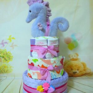 Purple Sea Horse 3όροφη μωρότουρτα