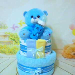 Sweet babyboy 2όροφη μωρότουρτα