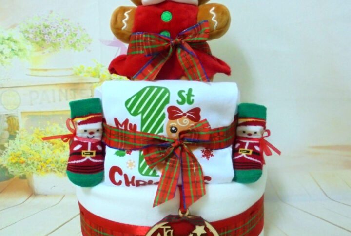 Χριστουγεννιάτκο μπισκοτάκι (girl) 2όροφη μωροτουρτα