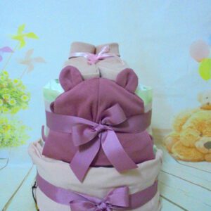 Raspberry pie organic diapercake 2όροφη μωρότουρτα