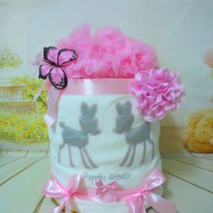 Μωρότουρτα baby flower pot για νεογέννητο κορίτσι