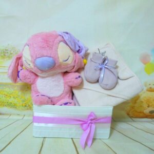 Baby Gift Box Angel Organic Cotton με λούτρινο Angel και βρεφικά είδη από οργανικό βαμβάκι