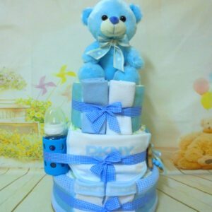 Blue bear VIP 3όροφη μωρότουρτα
