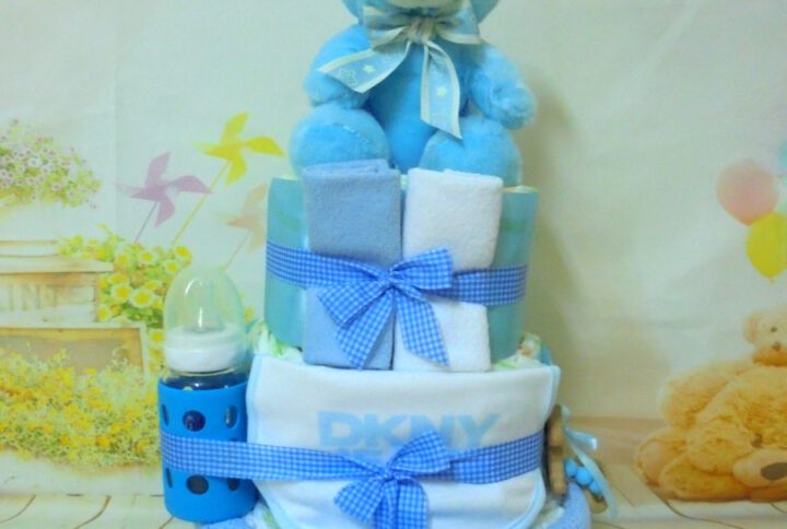 Blue bear VIP 3όροφη μωρότουρτα