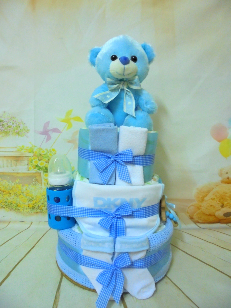 Blue bear VIP 3όροφη μωρότουρτα
