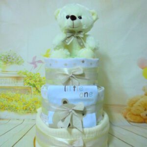 Welcome little one unisex 3όροφη τούρτα από πάνες